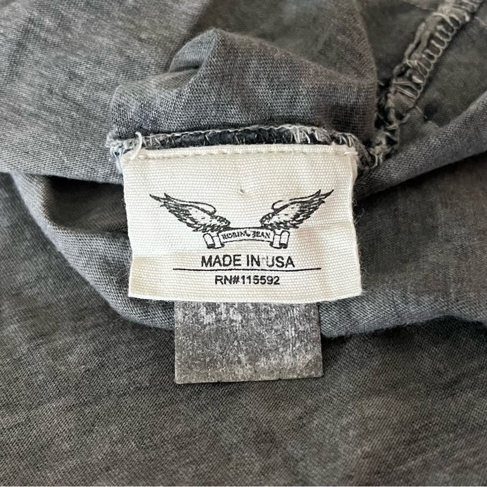 Vintage Y2K Robin’s Jean Threadbare T-Shirt Motorcycle Club LA Graphic Black 2XL - Picture 11 of 13